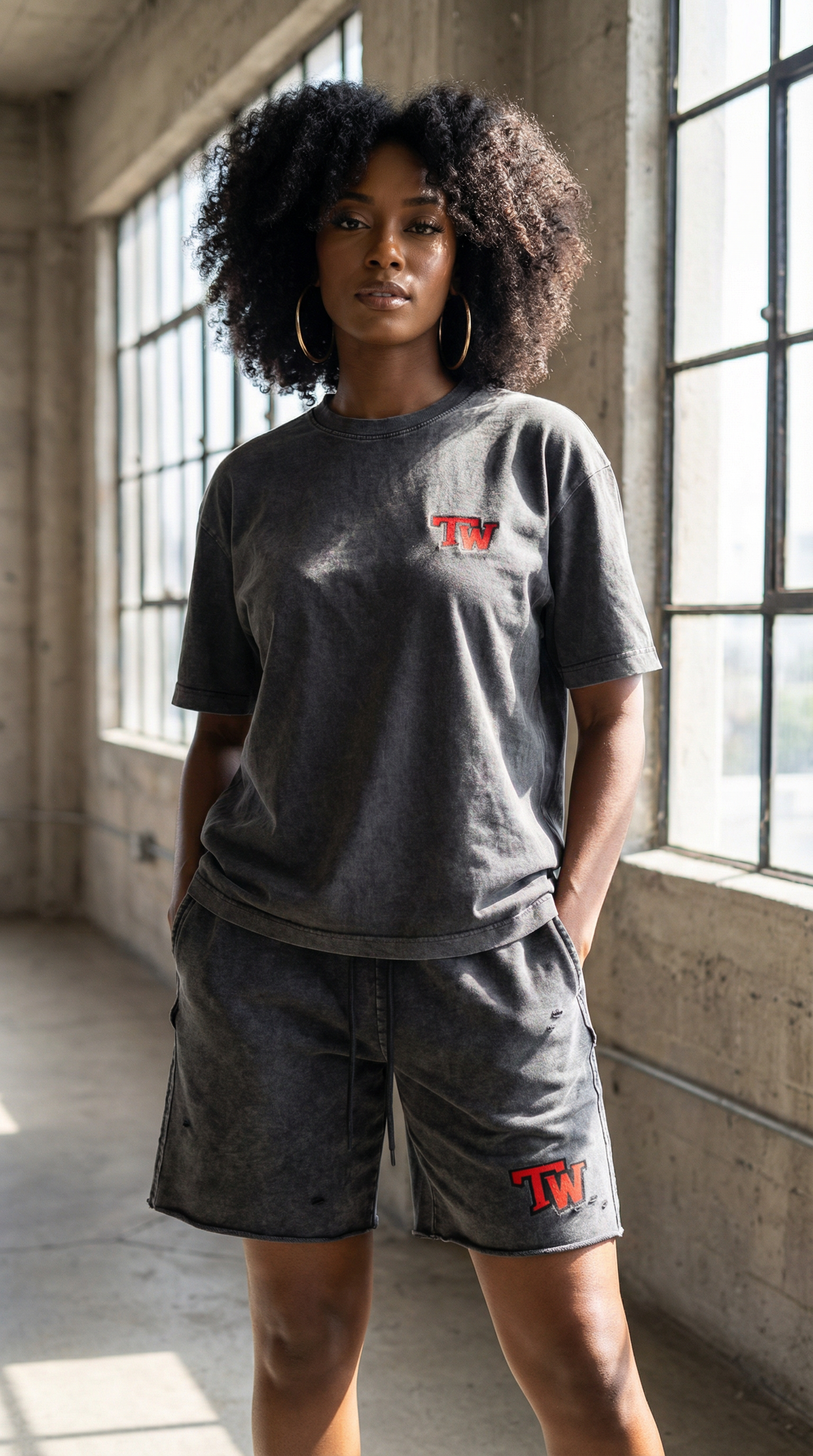TW Distressed Snow-Wash Tee