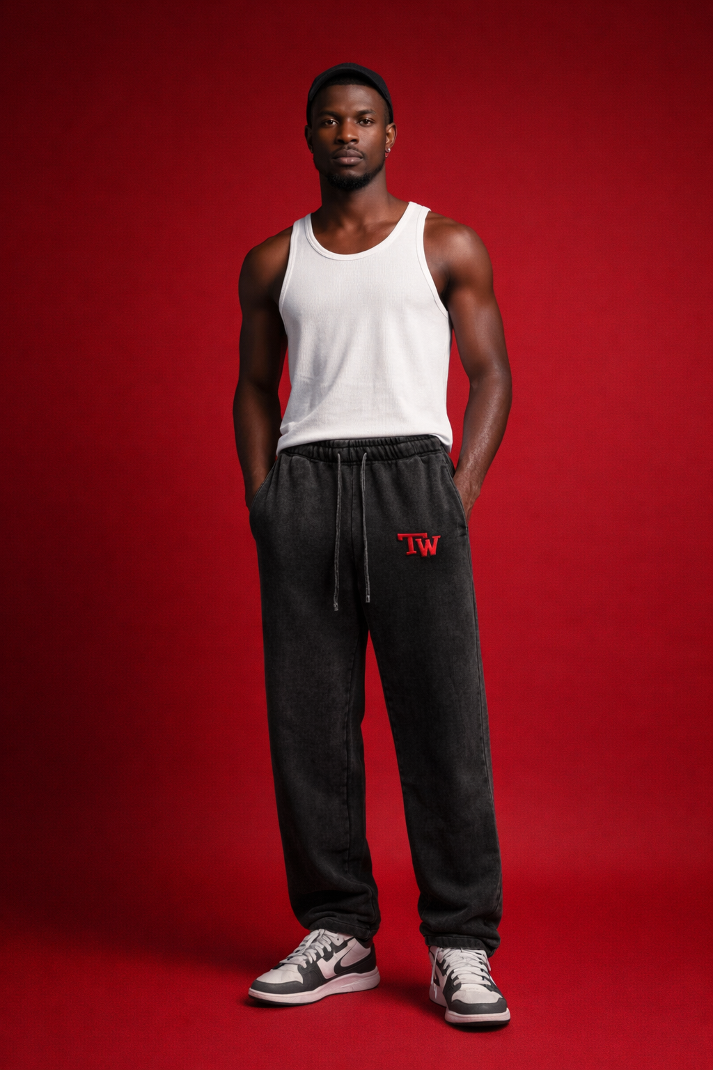 TW Heavyweight Sweatpants (INFERNO RED)