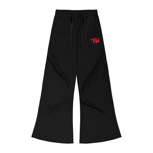 TW Wide Leg Sweatpants (INFERNO RED)