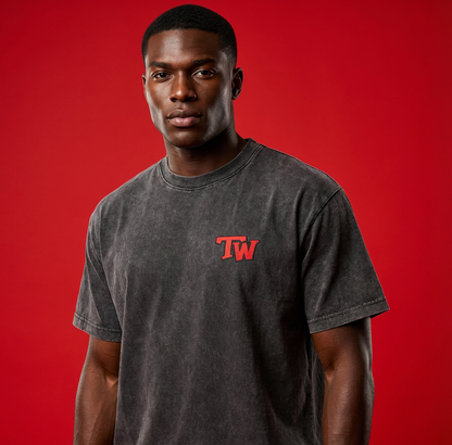 TW Distressed Snow-Wash Tee