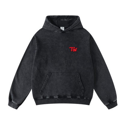 420GSM Men's Cool Streetwear Hoodie Snow Wash