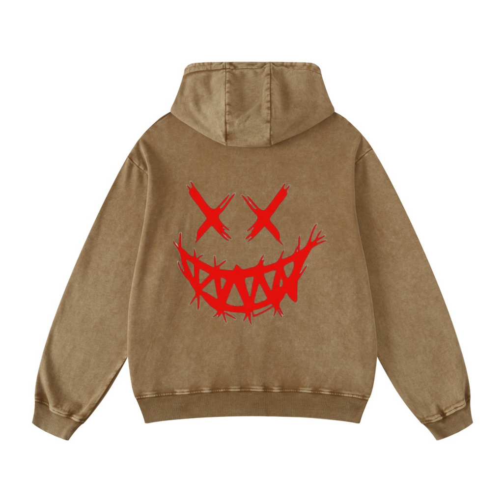 420GSM Men's Cool Streetwear Hoodie Brown