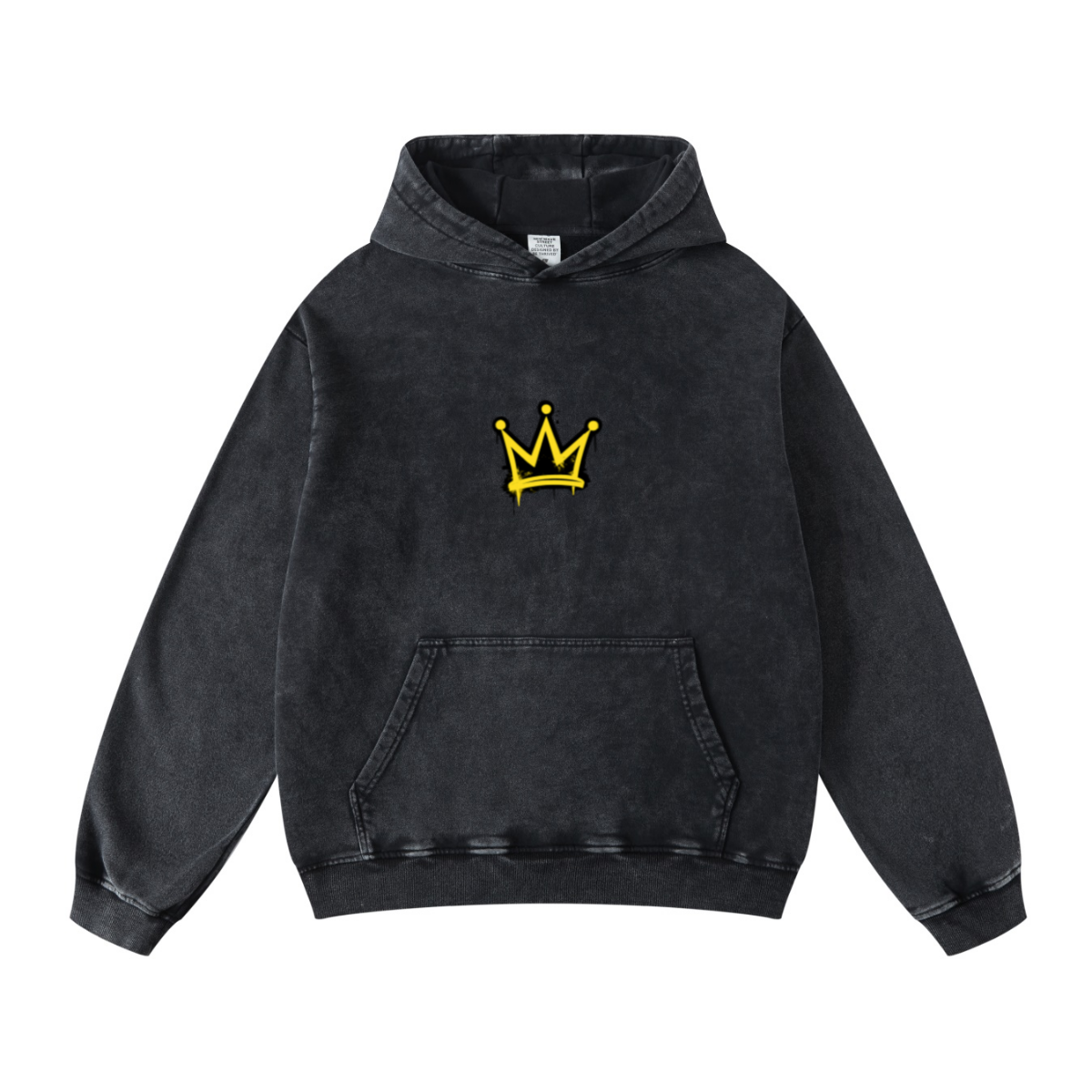420GSM Men's Cool Streetwear Hoodie Snow Wash