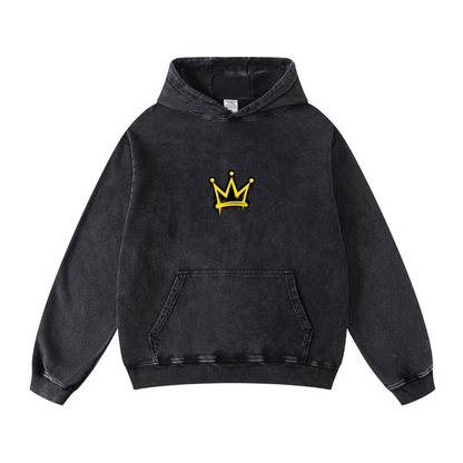 420GSM Men's Cool Streetwear Hoodie Snow Wash