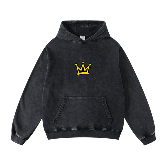 420GSM Men's Cool Streetwear Hoodie Snow Wash
