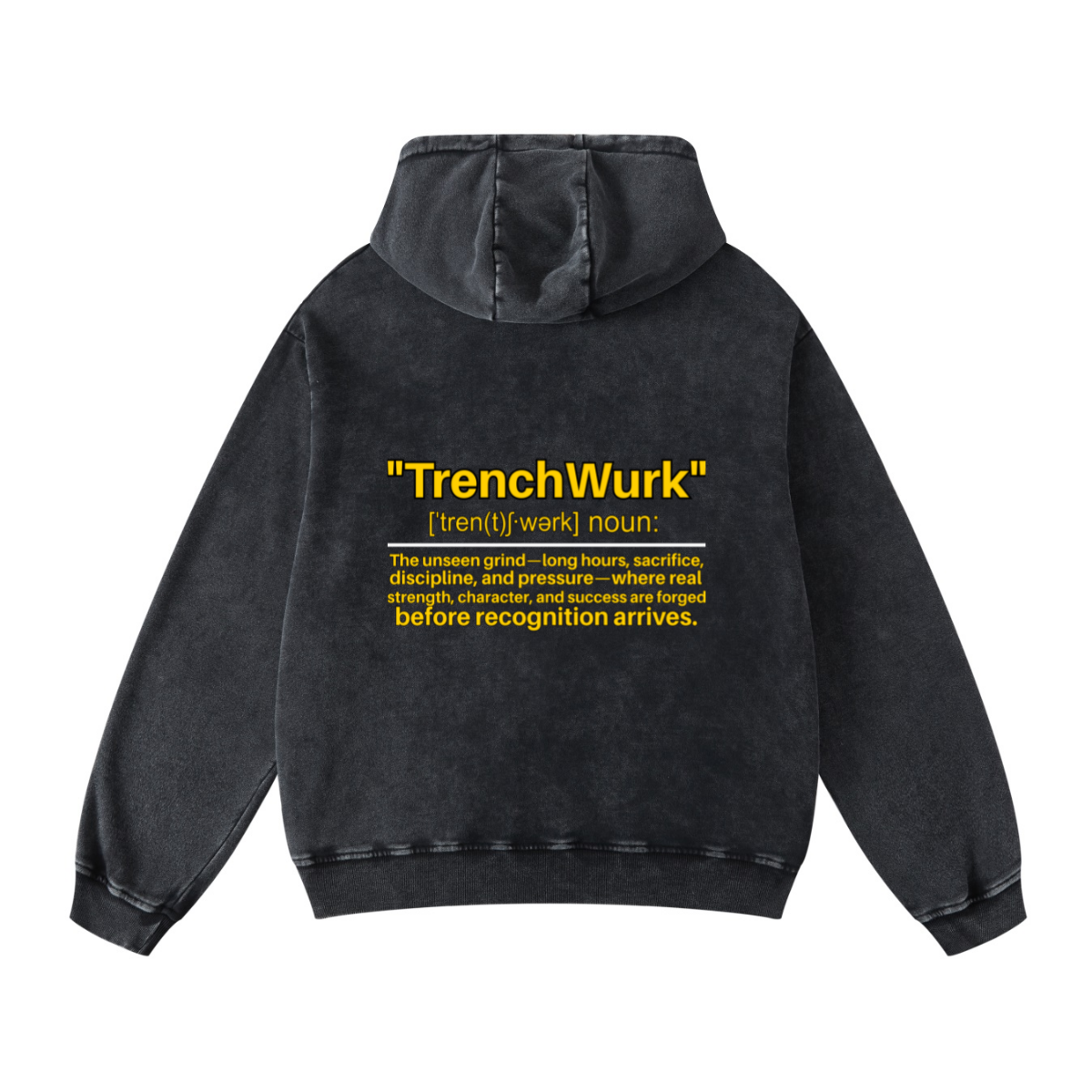 420GSM Men's Cool Streetwear Hoodie Snow Wash