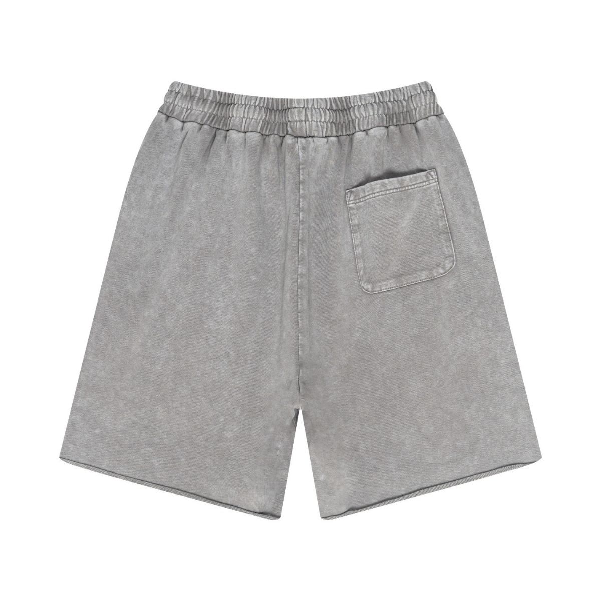 330GSM Cotton Beefy Fabric Handcrafted Distressed Shorts Medium Grey