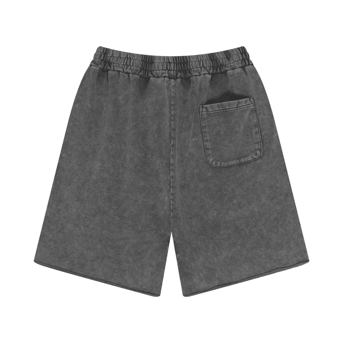 330GSM Cotton Beefy Fabric Handcrafted Distressed Shorts Dark Gray