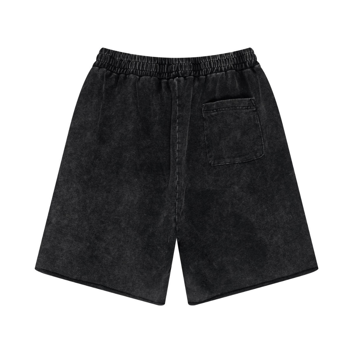 330GSM Cotton Beefy Fabric Handcrafted Distressed Shorts Vintage Black