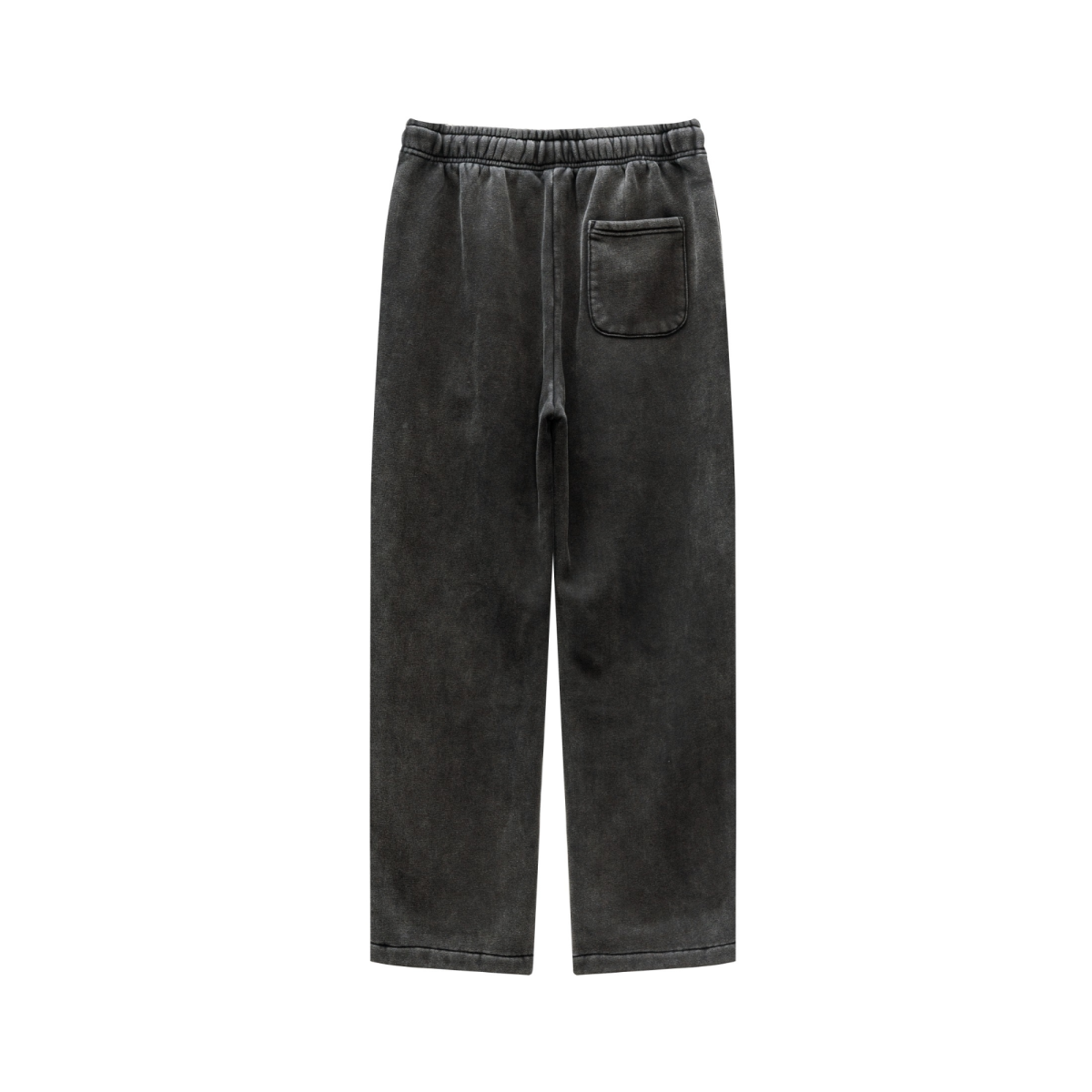 360GSM Heavyweight Fleece Washed Straight-Leg Pants Snow Wash Grey