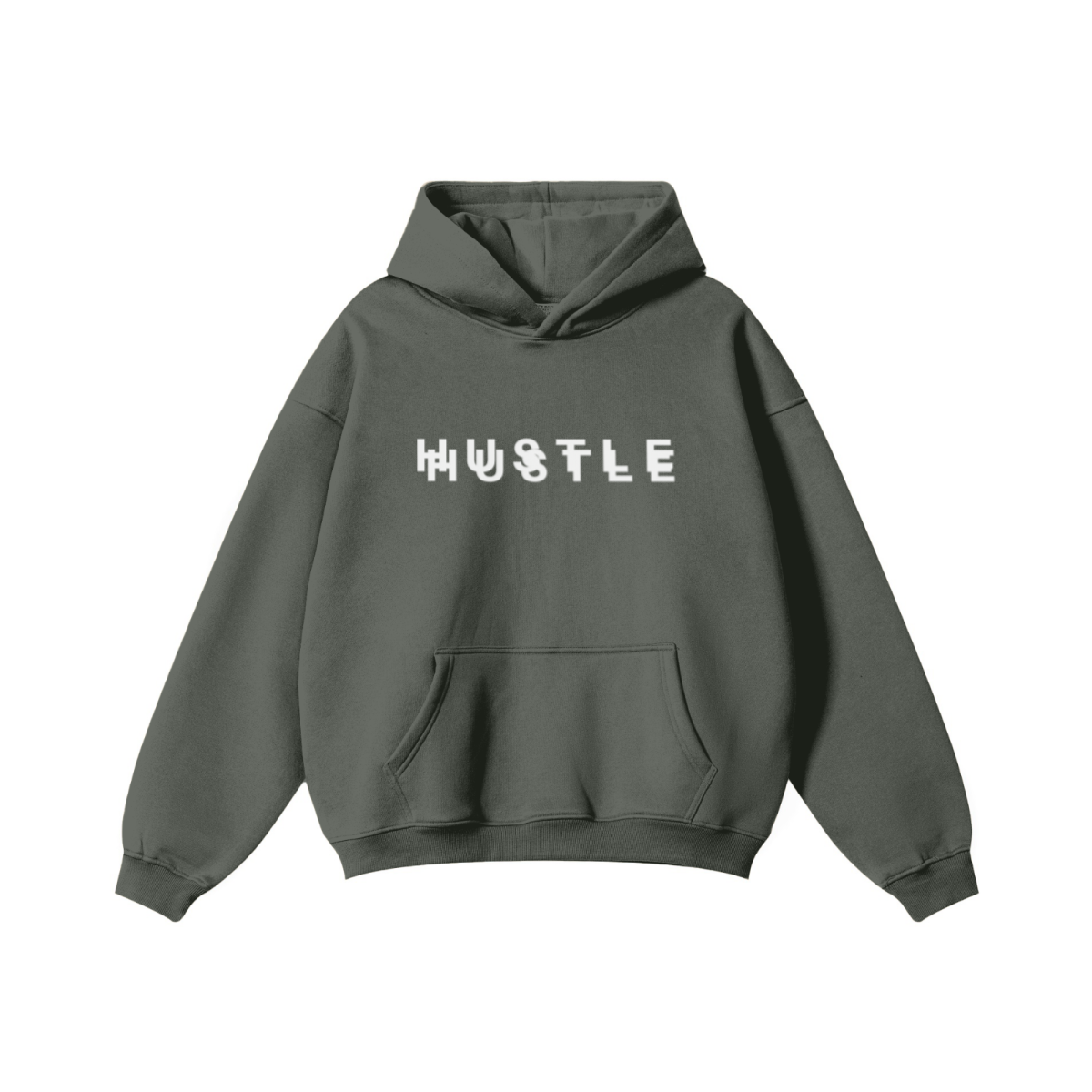 345GSM Women's Heavyweight Solid-Color Hoodie Gray