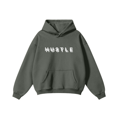 345GSM Women's Heavyweight Solid-Color Hoodie Gray