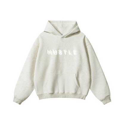 345GSM Women's Heavyweight Solid-Color Hoodie Oatmeal