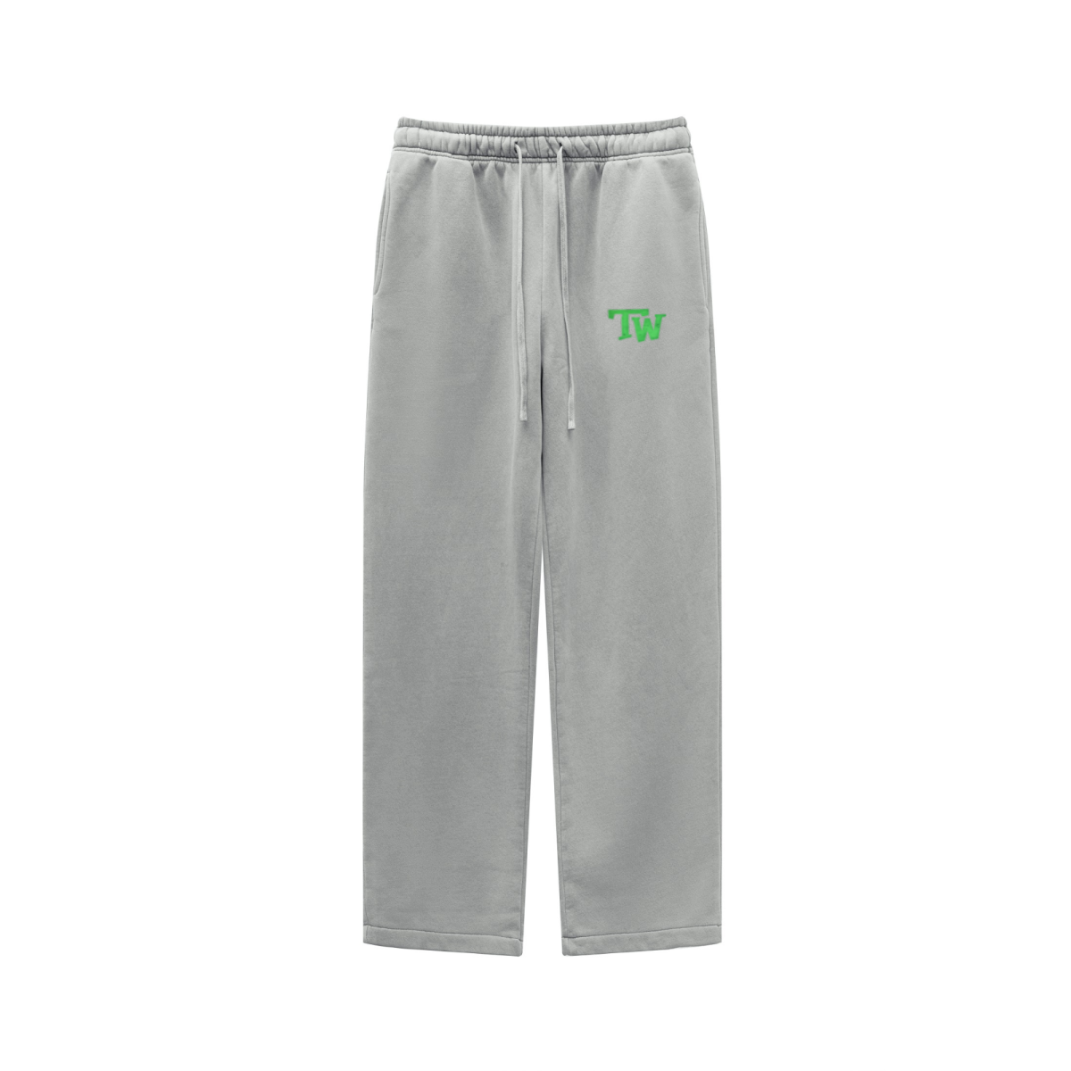 360GSM Unisex Heavyweight Fleece Washed Straight-Leg Pants Medium Grey